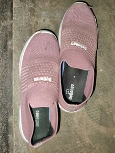 Comfortable Pink Slip-On Sneakers
