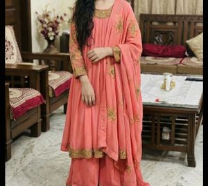 Elegant Embroidered Kurta Palazzo Set