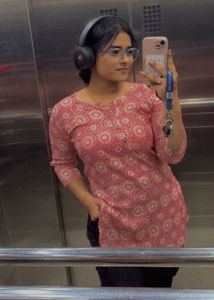 Stylish Pink Printed Kurta