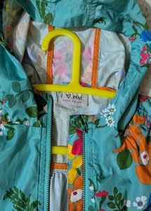 Bright Floral raincoat for 7yrs kids✨