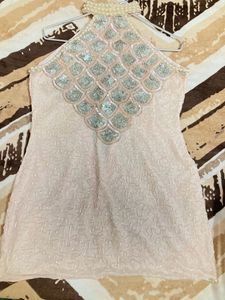 Mini Dress With Full Of Heavy Work