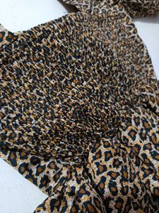 Leopard Print Ruffle Dress