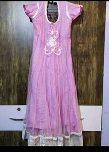 Beautiful Pink Anarkali Suit with Dupatta