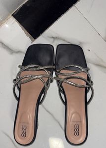 Sparkling Embellished Flat Sandals