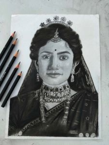 Handmade Charcoal Portrait Art