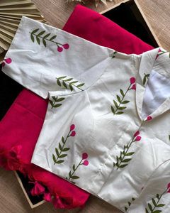 Elegant Pink Saree with Tassels