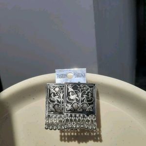 Silver Tone Fashion Earrings