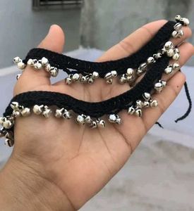 Boho Anklet with Silver Bells