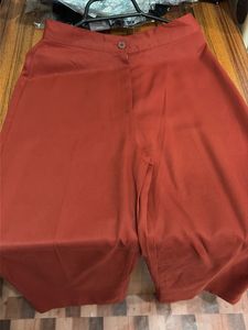 Rust Wide Leg high waist Trousers