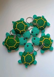 Crochet Turtle Keychain