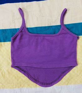 Purple Cropped Corset Top