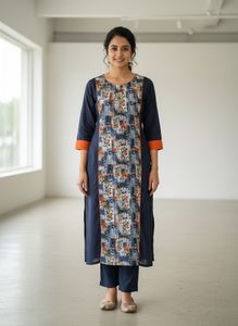 Stylish Floral Print Kurta
