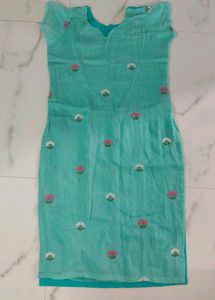 cotton kurti embroidery women