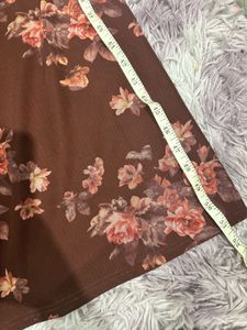 floral printed chocolate classy maxi dress
