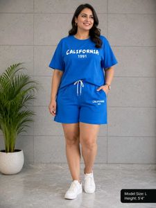 Blue "California 1991" Co-ord Set