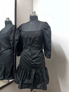 H&amp;M Black cotton Dress