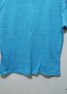 Aanya Blue T-Shirt with Floral Print