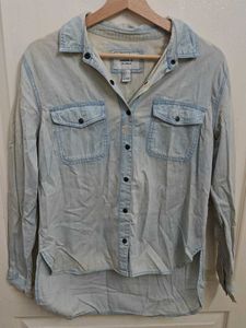 Forever 21 Light Wash Denim Shirt