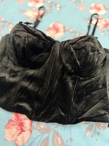 Black Velvet Corset Top
