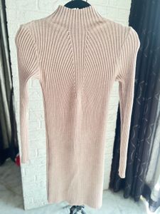 Ribbed Mock Neck Mini Dress
