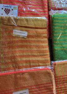 zari boarder doriya saree - Pack of 11