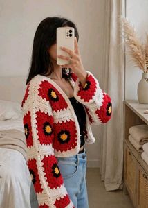 Granny Square handmade Crochet Cardigan