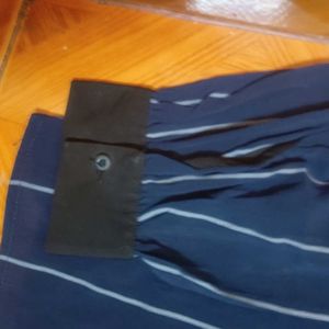 Navy Blue Casual Top For Women