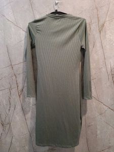 Ribbed Long Sleeve Bodycon Dress M