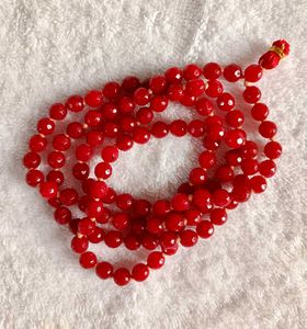 Diamond Cut Real Ruby Mala, 108 beads