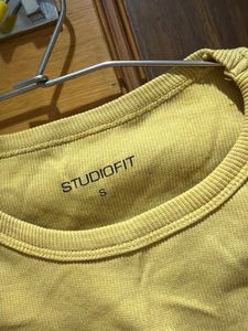 Yellow Cropped Tank Top