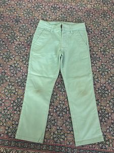 Kids Sea Green Casual Pants