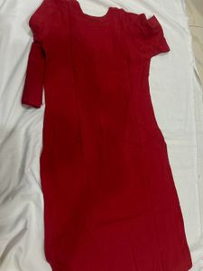 Red kurta with White pant