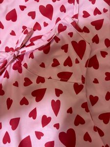 Cute Pink Heart Print Dress 💗🎀🌸