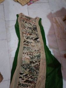 Green transparent dress