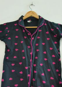 Navy Blue Printed Nightsuits (Women's)