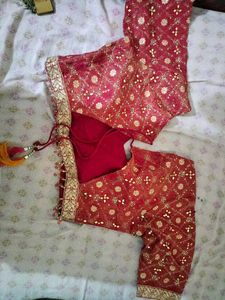 Stunning Red &amp; Yellow Lehenga Choli