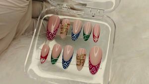 NAVRATRI SPECIAL Handmade Press-On Nails
