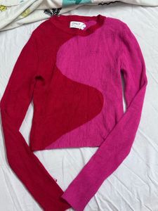 Colorblock Ribbed Knit Top