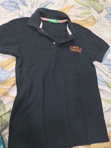 Black United Colors of Benetton Polo Shirt