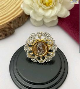 Vintage Coin & Diamond Ring