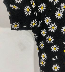 Daisy Print Fit &amp; Flare Dress