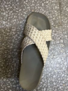 Stylish Beige Slide Sandals