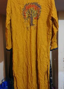 ONE TIME OFFER TILL beautiful Mustard Kurti
