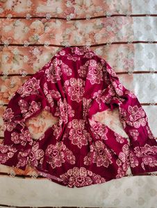 Vibrant Floral Print Button-Down Shirt