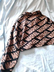 Marvel All-Over Print Cropped Collared Shirt