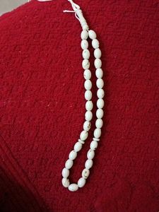 White Prayer Beads tasbeeh with Tassel