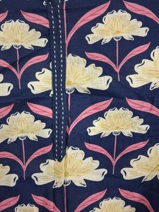 Blue Floral Print Kurta