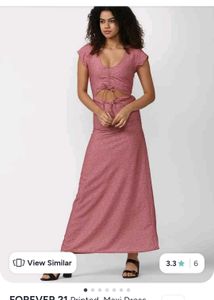 Pink Floral Print Maxi Dress
