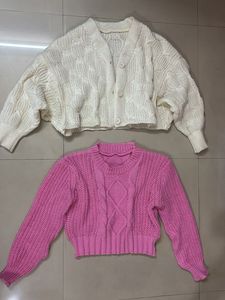 Cute Knit Cardigan & Sweater Set( never used)