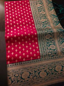 New magenta banarasi silk saree